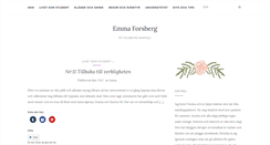 Desktop Screenshot of emmaforsberg.com